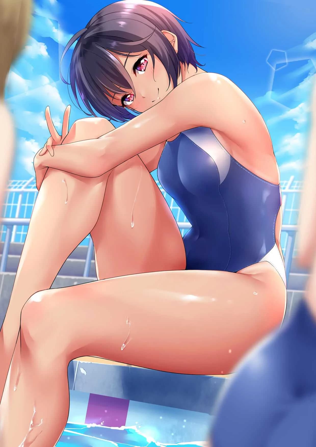 วิธีฝึกว่ายน้ำแบบพิเศษ [Shiitake Nouen (Kanabun)] Hinata Natsumi - Kyouei Mizugi Ecchi