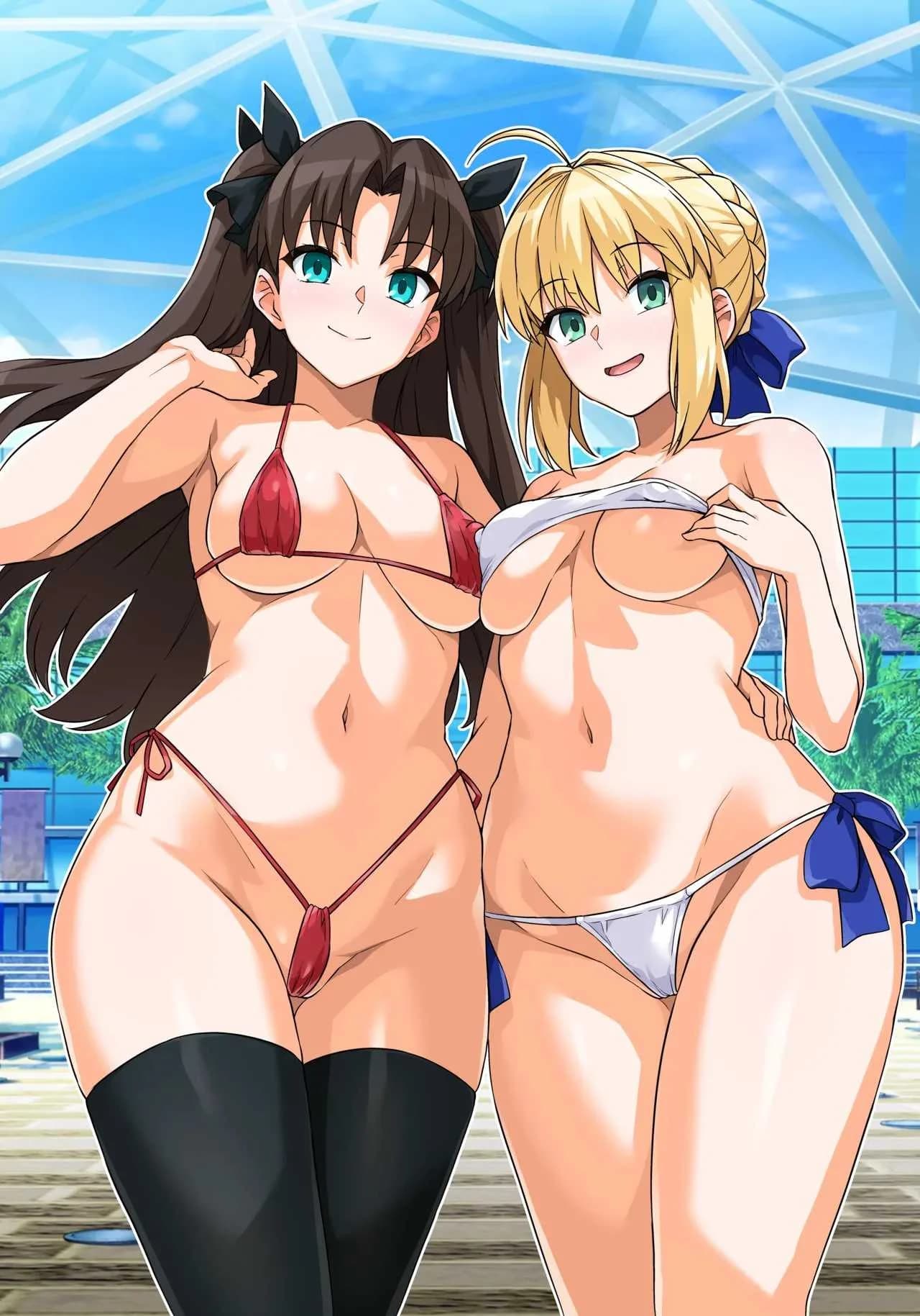 คุณเซเบอร์ในสระว่ายน้ำ[Royal Bitch (haruhisky)] Saber-san Yarimoku Nanpamachi Pool Hen (Fate stay night)